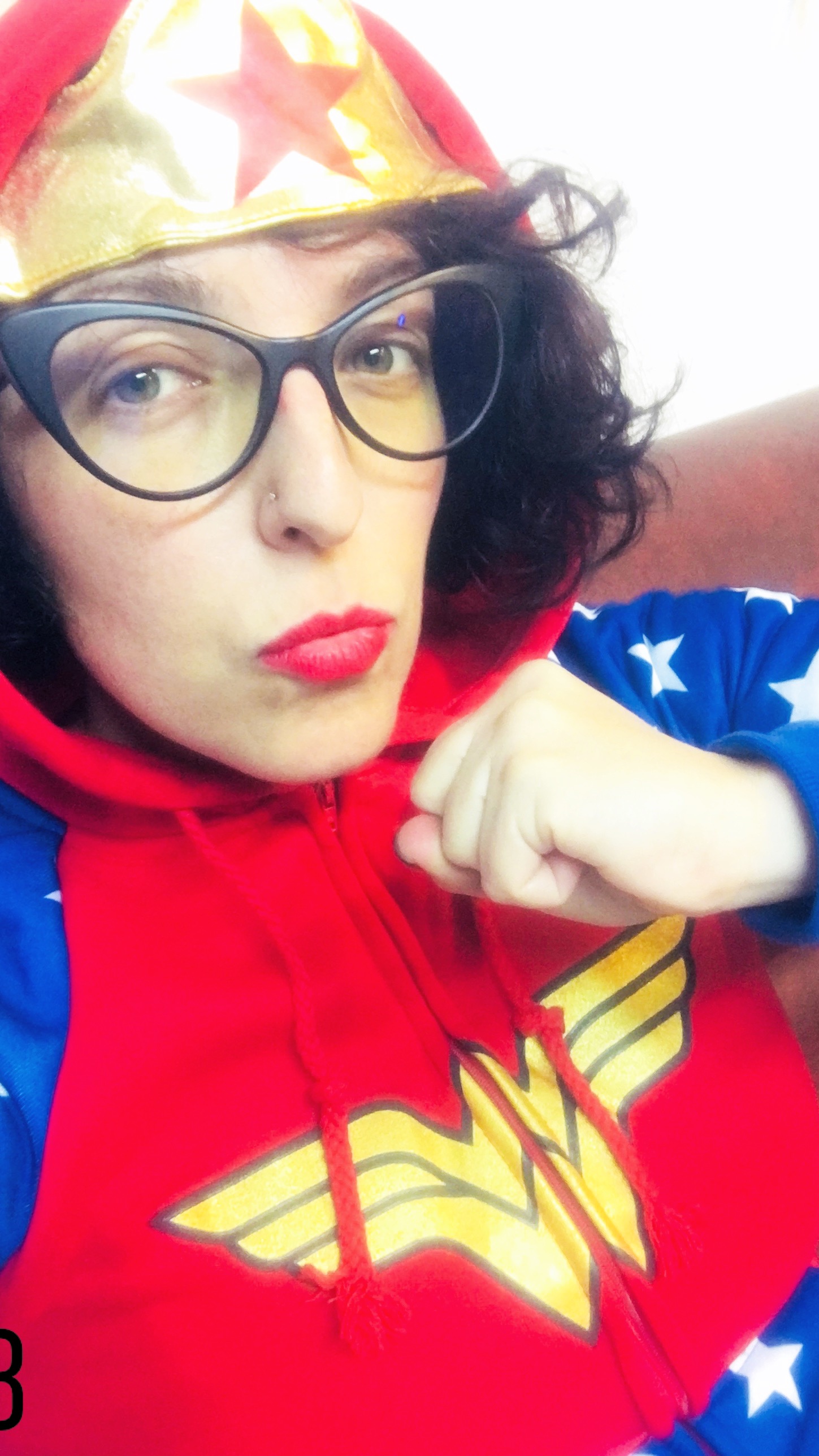Emma Travet vestita da Wonder Woman